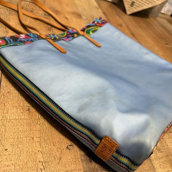 Consuela Austin Sophie Blue Floral large Tote Bag - Picture 13 of 16